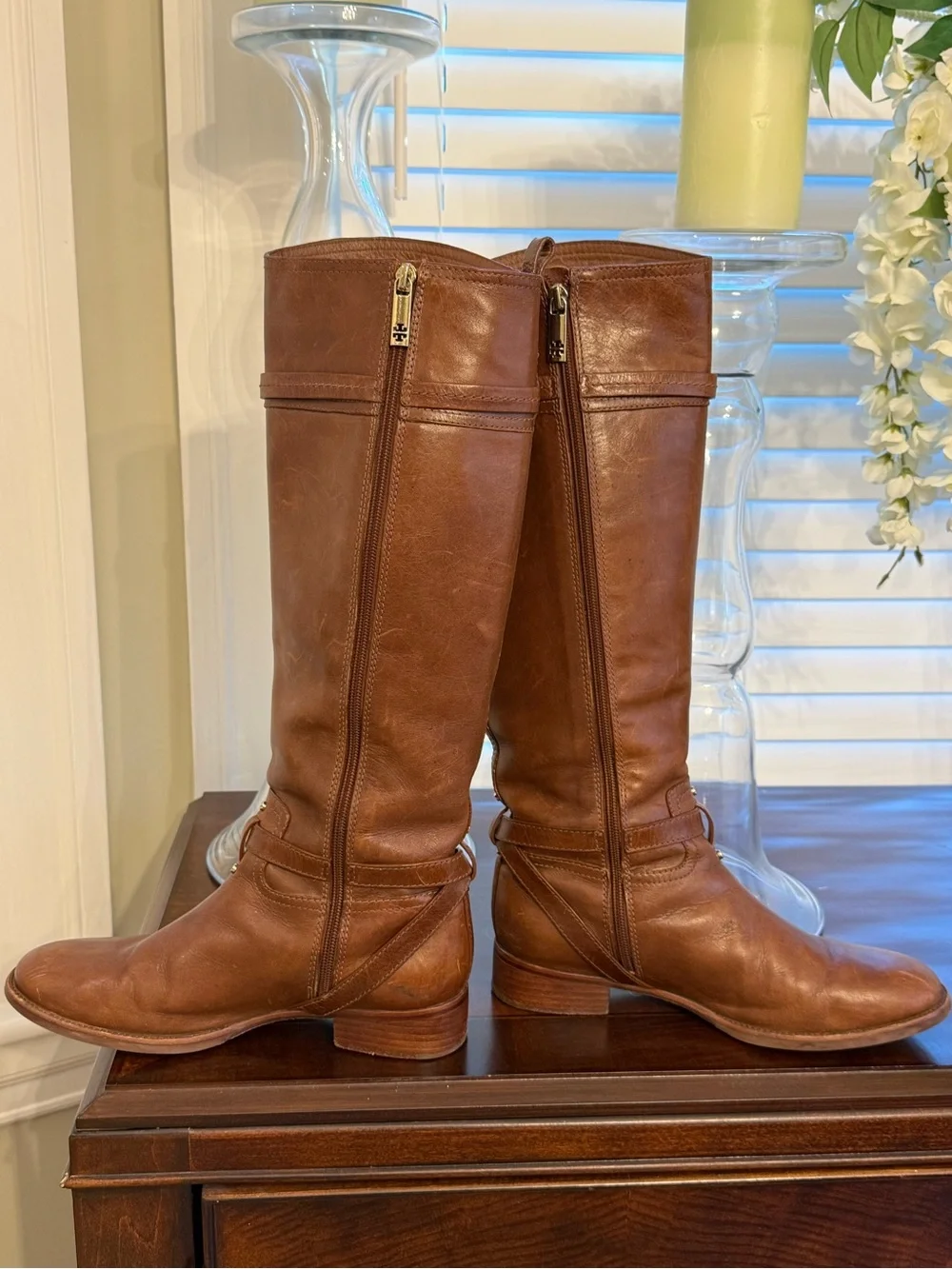 Tory Burch Leather Calista Riding Boots